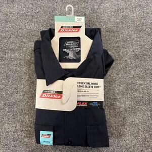 Dickies Men's Essential Work Long Sleeve Shirt - 3XL - Black‎